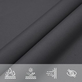 antracitszürke háromszögű oxford-szövet napvitorla 4,5x4,5x4,5m