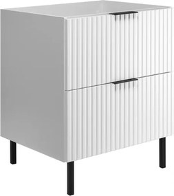 Fürdőszoba szekrény Álló mosdó alá 60 Fehér Divatos Mdf front Lábak