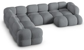 Szürke sarokkanapé (bal oldali-U alakú) Loretto – Cosmopolitan Design