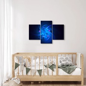 Modern kép kék absztrakció (90x60 cm)