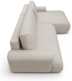 Lotulis Mini kinyitható sarokkanapé jobb oldali - krém vízlepergető Blur 01 szövet