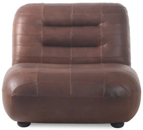 Barna bőr fotel Wyatt – Dutchbone