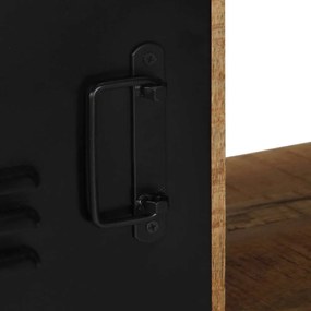 TV szekrény 80x30x35 cm tömör durva fa Mango