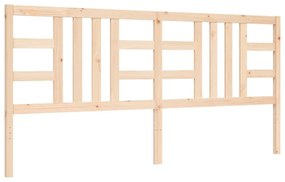 tömör fa ágykeret fejtámlával 200 x 200 cm