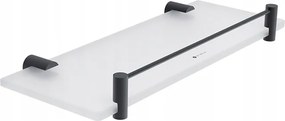 Nimco Bormo fekete fürdőszobai polc matt üveg 30 cm Brc 11091BX-30-90