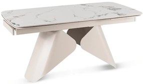 Bővíthető Étkezőasztal Fehér Márvány/Kasmír Színben. VERONA 160-240 cm
