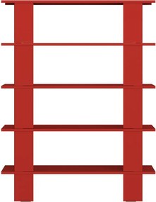 Piros fém könyvespolc 120x156x37 cm Hes – noo.ma