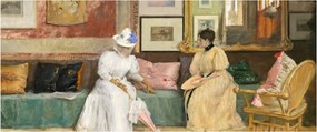 Kép - William Merritt Chase, A Friendly Call, reprodukciók (120x50 cm)