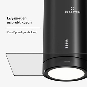 Klarstein Beretta Premium Smart, sziget páraelszívó, 544 m³/h, alkalmazás, elszívás/légkeringetés, LED, aktívszenes szűrő