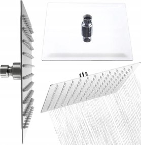 Zuhany Esőztető Acél Vékony Szögletes Zuhanyfej Króm 25 CM
