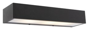 Design téglalap alakú fali lámpa fekete 35 cm - Houx