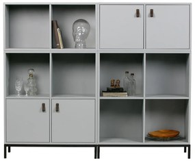 Szürke borovi fenyő moduláris könyvespolc 81x41 cm Vt – vtwonen