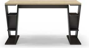 Íróasztal tölgyfa dekoros asztallappal 60x137 cm Butterfly – Marckeric