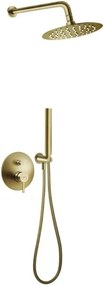 Novaservis Ferro Ciriculus zuhanyrendszer egykaros csapteleppel csiszolt arany BCK7PBG-SET1-S