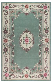 Aubusson zöld gyapjú szőnyeg, 75 x 150 cm - Flair Rugs