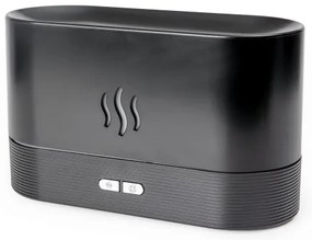 LED RGB ultrahangos aroma diffúzor és párásító, 180 ml, fekete, világítással