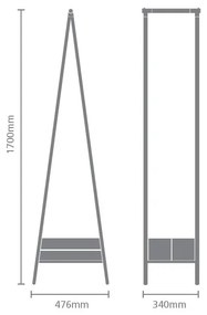 Fehér acél ruhatartó állvány Linn – Brabantia