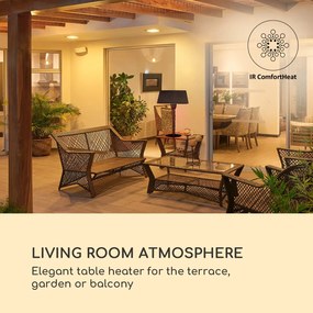 Blumfeldt Blum Loras Style, asztali hősugárzó, 1500 W, karbonos-infravörös fűtőtest