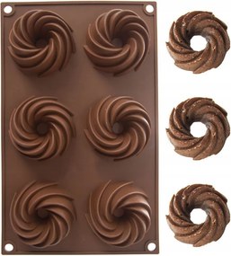 Muffin Forma Szilikon 6 Db-os Tapadásmentes Tepsi