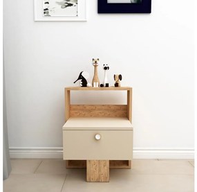 Éjjeli szekrényke SNEKER 60x48,6 cm bézs/atlanti fenyő