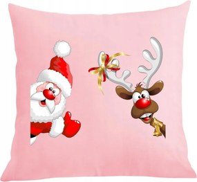 Párna párnahuzat Mikulás Rénszarvas Karácsony Ajándék