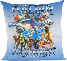 Párna Italian Brainrot Csapat nagyobb olasz brainrot lények