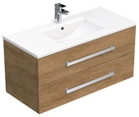 SAT Cube Way Fürdőszobaszekrény mosdóval 100x53x46 cm hickory tölgy CUBE461002DHMOD