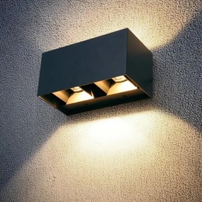 Brilagi - LED kültéri fali lámpa DOUBLE CUBE LED/12W/230V antracit IP65