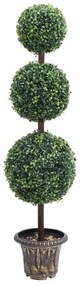 zöld gömbalakú cserepes műpuszpáng 118 cm