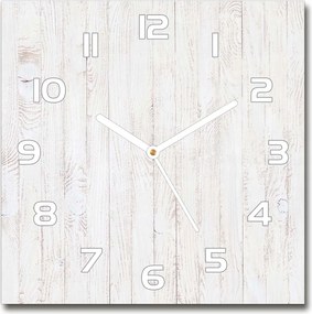 Csendes üveg falióra Fa háttér 30x30 cm