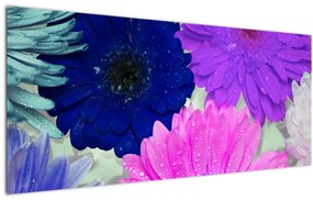 Színes virágok képe (120x50 cm)