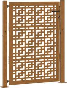 vidaXL kerti kapu 100x150 cm időjárásálló acél kereszt mintával