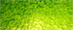 Sárgászöld kockák képe (120x50 cm)