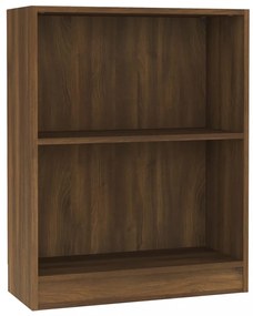 barna tölgyszínű szerelt fa könyvespolc 60 x 24 x 76 cm