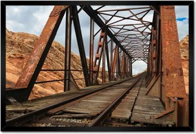 Poszterek keretben 60x40 Vasúti híd Vasút