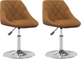 vidaXL 2 db barna bársony forgó étkezőszék