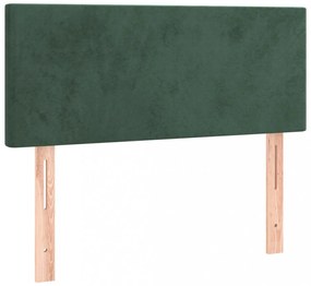 sötétzöld bársony fejtámla 80 x 5 x 78/88 cm