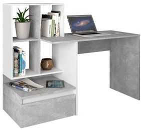 PC asztal Nacio (beton + fehĂ©r) . 1116420