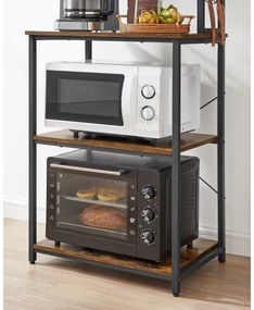 Polcos állvány MARGE barna/fekete