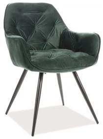 CHERRY VELVET SZĂK FEKETE/ ZĂLD BLUVEL78