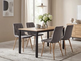 AKCIÓ sötétszürke bársony étkezőszék LIBRA II. osztály