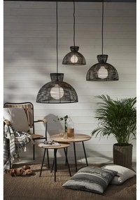 Runde fekete kültéri mennyezeti lámpa búra, ø 37,5 cm - Star Trading