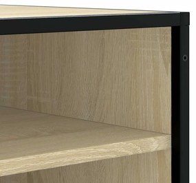 cipőpad Sonoma tölgy 84x40x53,5 cm Gépelt fa és fém