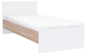 Miami egyszemélyes ágy 90x200 cm fehér-sonoma tölgy
