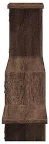 barna tölgy színű szerelt fa fali polc 104 x 15 x 49 cm