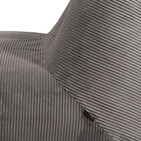 Világosszürke kordbársony babzsákfotel Sofa Tube – SLOWDOWN
