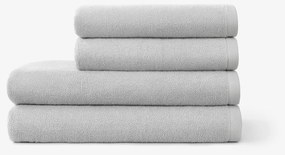 Goldea bordűr nélküli frottír törölköző és fürdőlepedő soft – szürke 50 x 100 cm