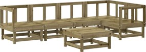 vidaXL 6 részes impregnált fenyőfa kerti ülőgarnitúra