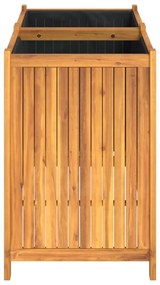 tömör akácfa kerti virágtartó béléssel 100 x 50 x 75 cm