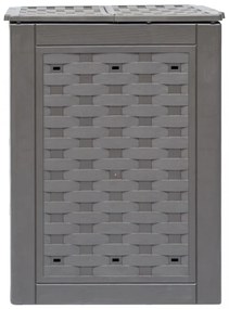 barna műanyag rattan kerti komposztáló 60 x 60 x 83 cm 300 L